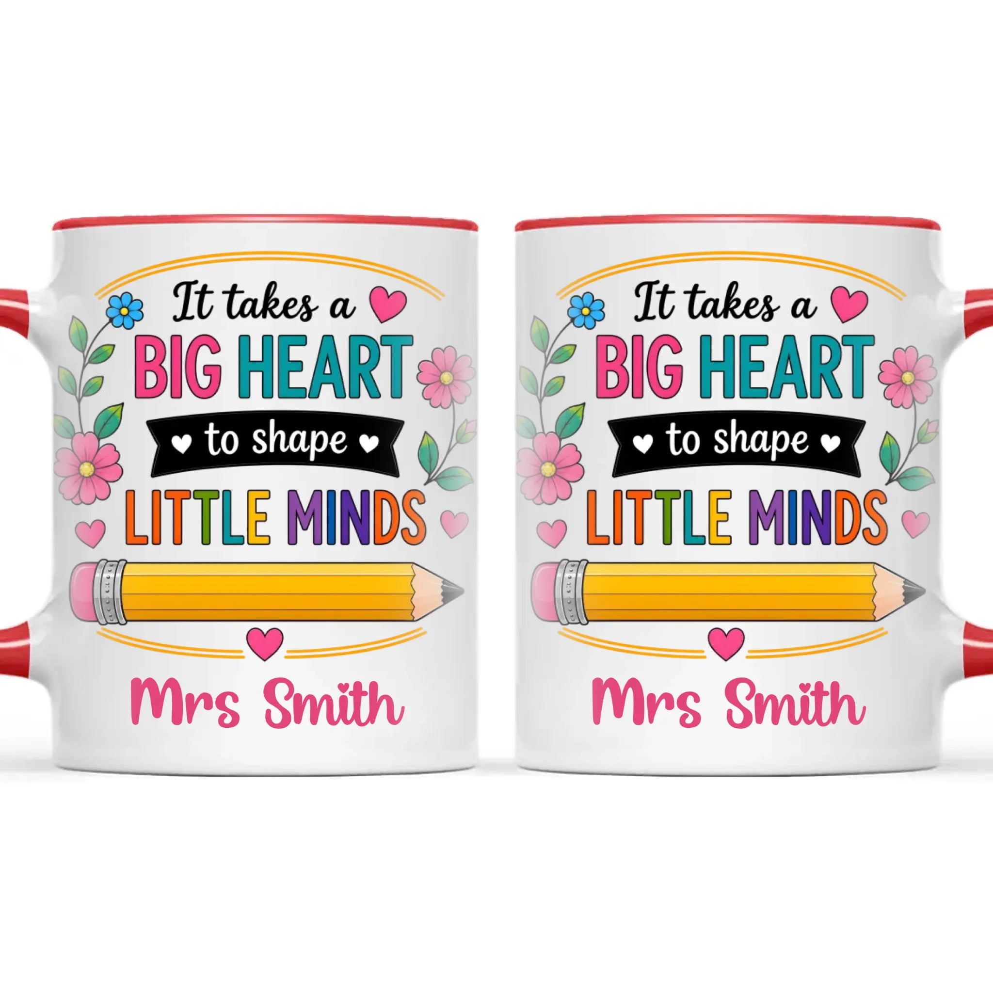 Personalised It Takes a Big Heart Teacher Mug, view 6