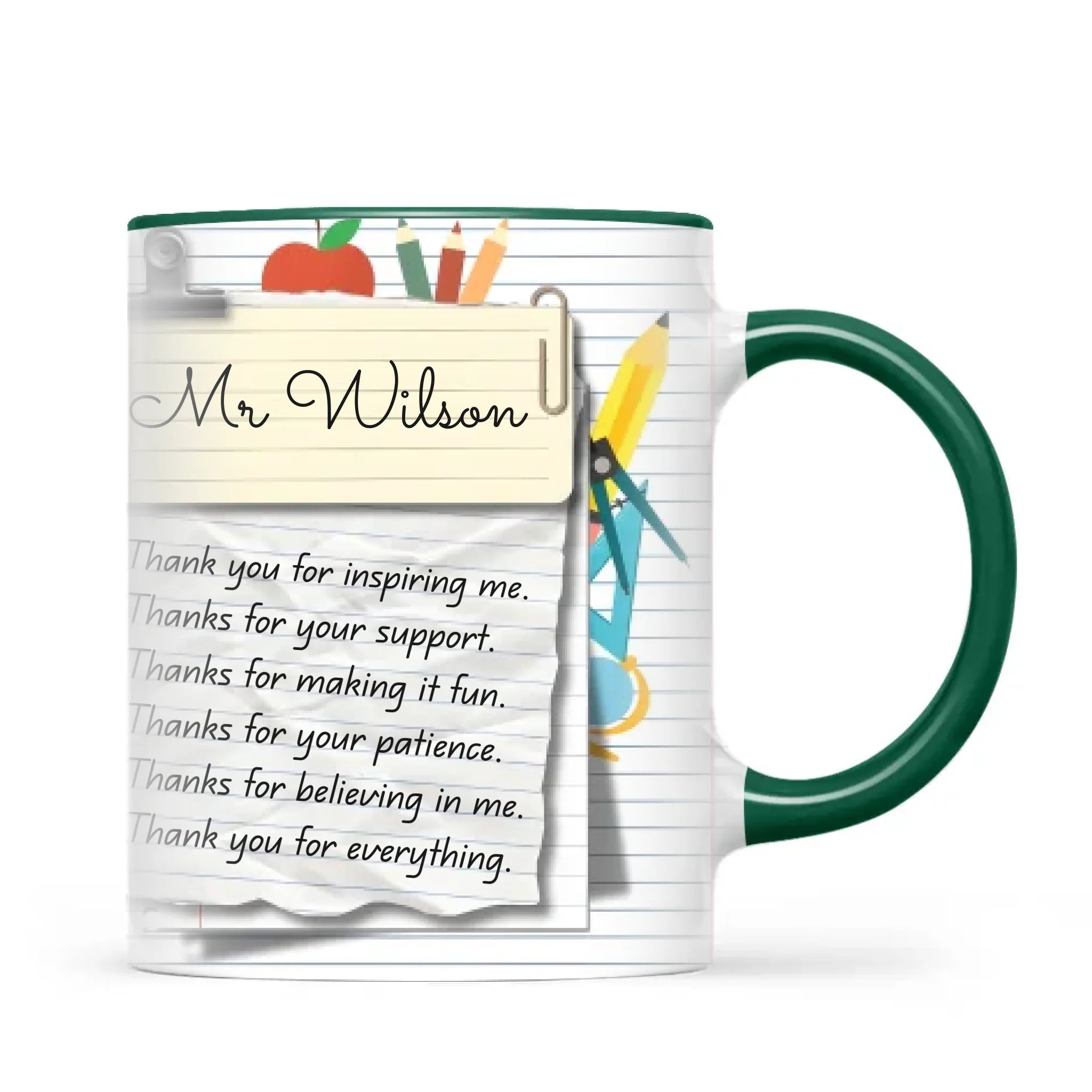 Personalised Teacher Thank You Note Mug, view 20