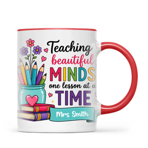 Personalised Teaching Beautiful Minds Teacher Mug, view 5