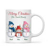 Personalised Snowman Family Christmas Mug, view 2