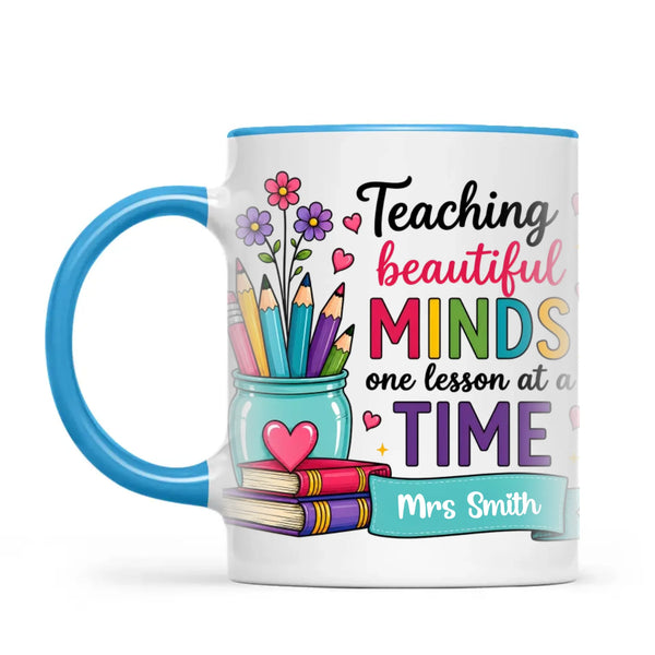 Personalised Teaching Beautiful Minds Teacher Mug, view 7
