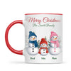 Personalised Snowman Family Christmas Mug, view 4