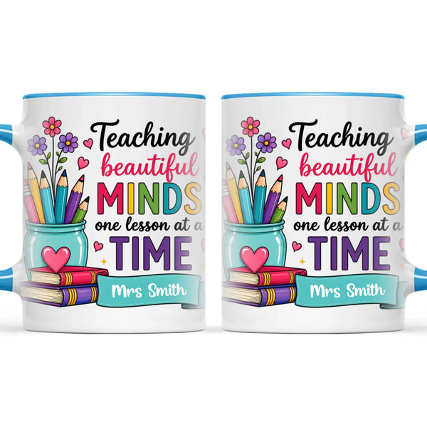 Personalised Teaching Beautiful Minds Teacher Mug, view 9