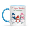 Personalised Snowman Family Christmas Mug, view 7