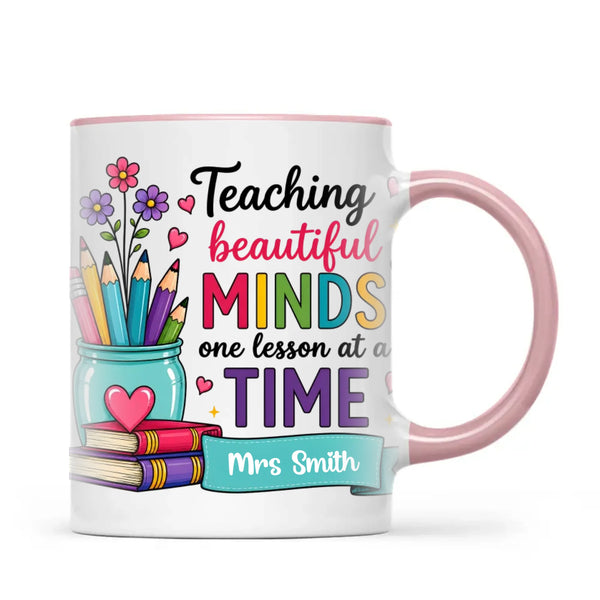 Personalised Teaching Beautiful Minds Teacher Mug, view 14