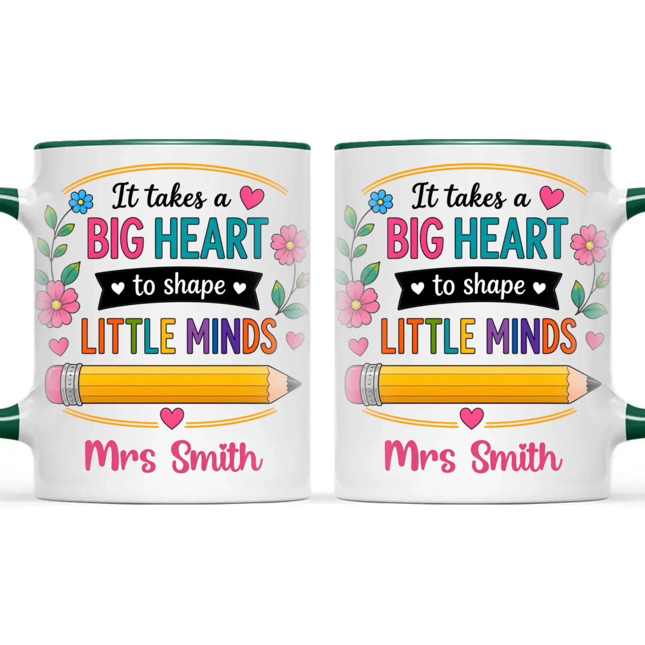 Personalised It Takes a Big Heart Teacher Mug, view 21