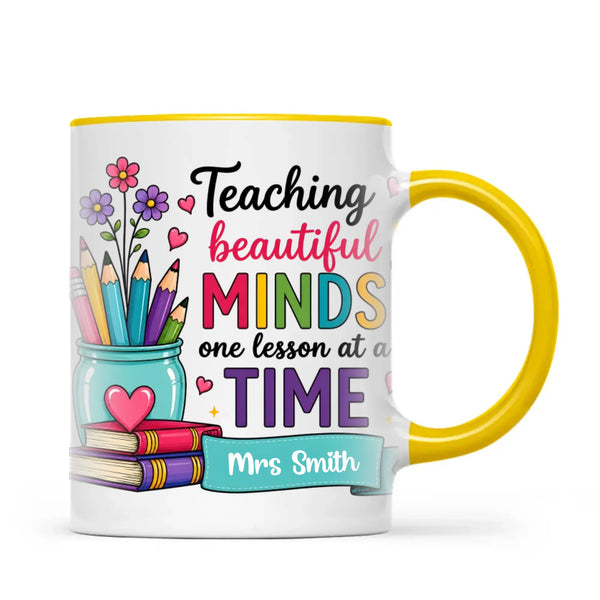 Personalised Teaching Beautiful Minds Teacher Mug, view 17