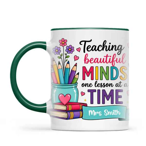 Personalised Teaching Beautiful Minds Teacher Mug, view 19