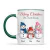 Personalised Snowman Family Christmas Mug, view 19