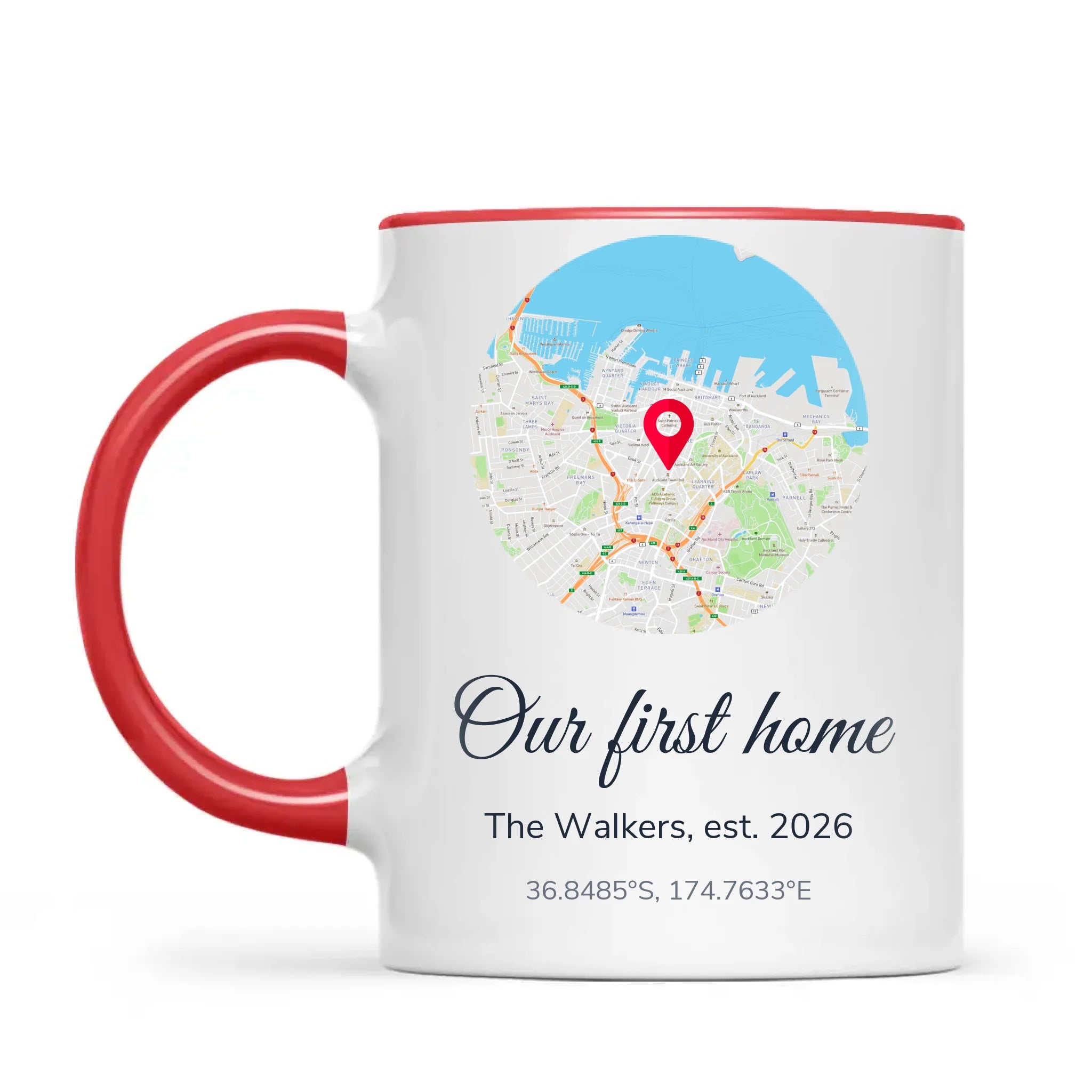Personalised Street Map Our Home Mug, view 4