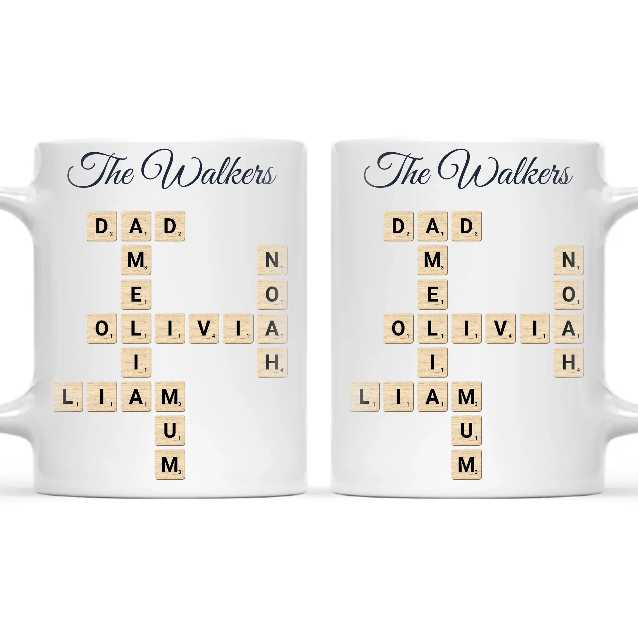 Personalised Family Names Crossword Mug, view 3