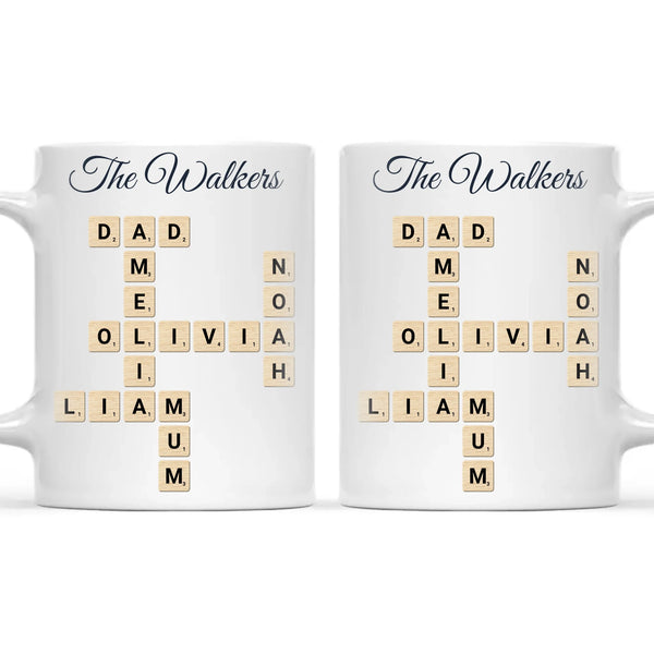 Personalised Family Names Crossword Mug, view 3