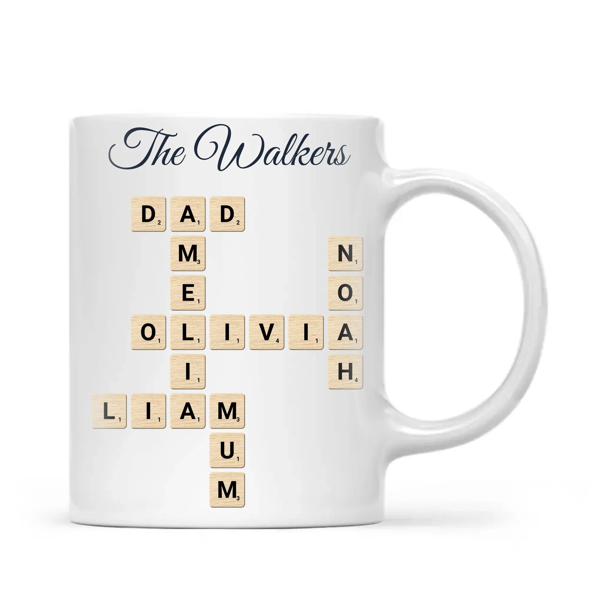 Personalised Family Names Crossword Mug, view 2
