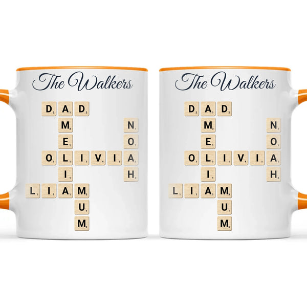 Personalised Family Names Crossword Mug, view 12