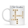 Personalised Family Names Crossword Mug
