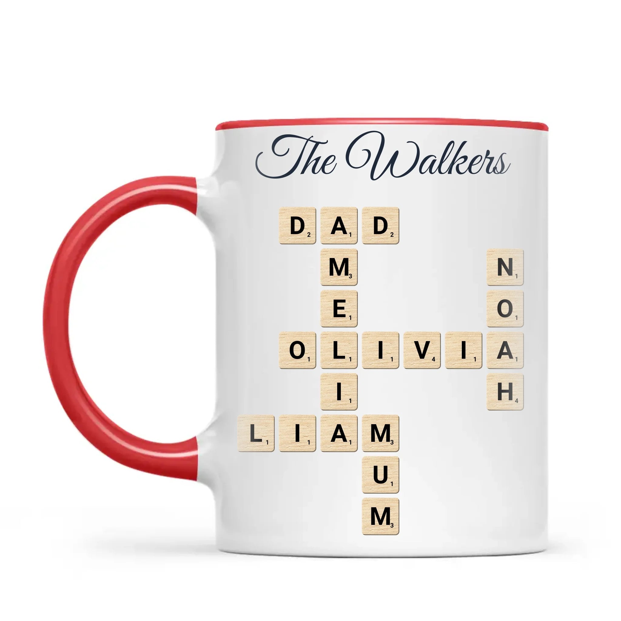 Personalised Family Names Crossword Mug, view 4