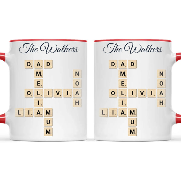 Personalised Family Names Crossword Mug, view 6
