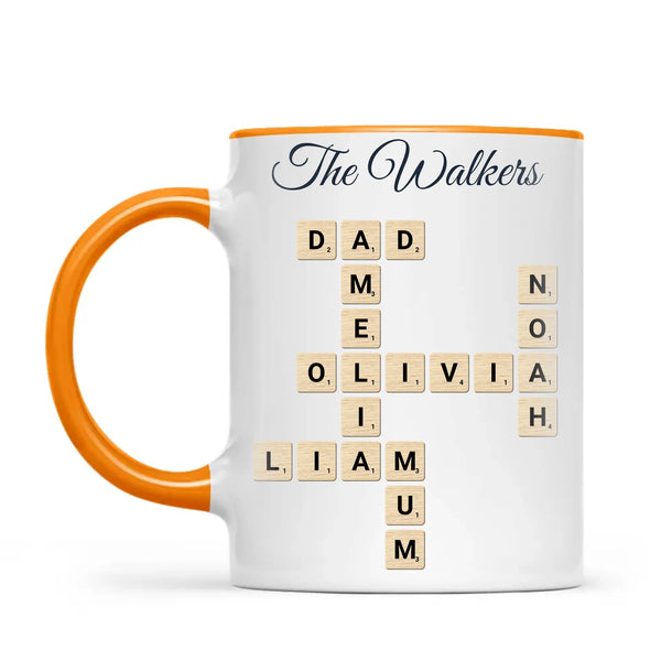 Personalised Family Names Crossword Mug, view 10