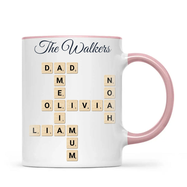 Personalised Family Names Crossword Mug, view 14