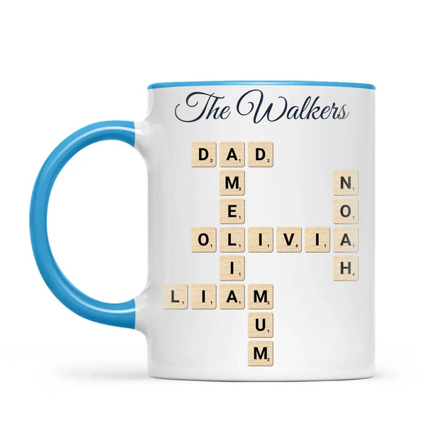 Personalised Family Names Crossword Mug, view 7