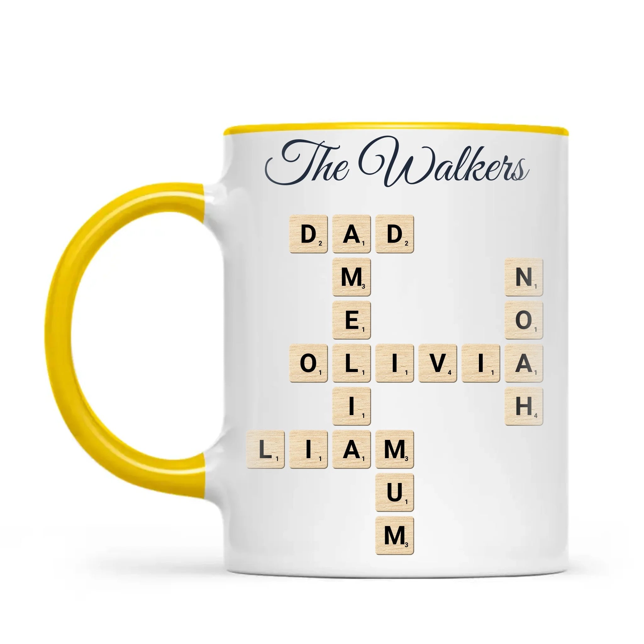 Personalised Family Names Crossword Mug, view 16