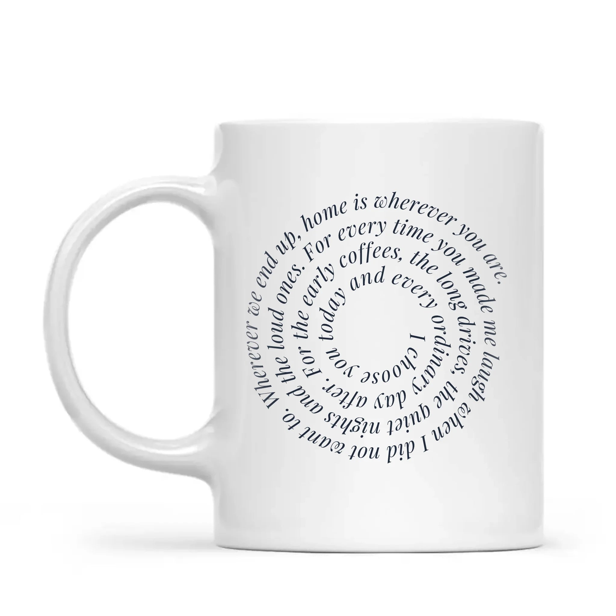 Personalised Spiral Words Mug