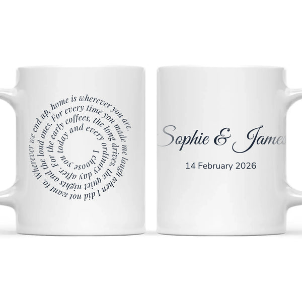 Personalised Spiral Words Mug, view 3