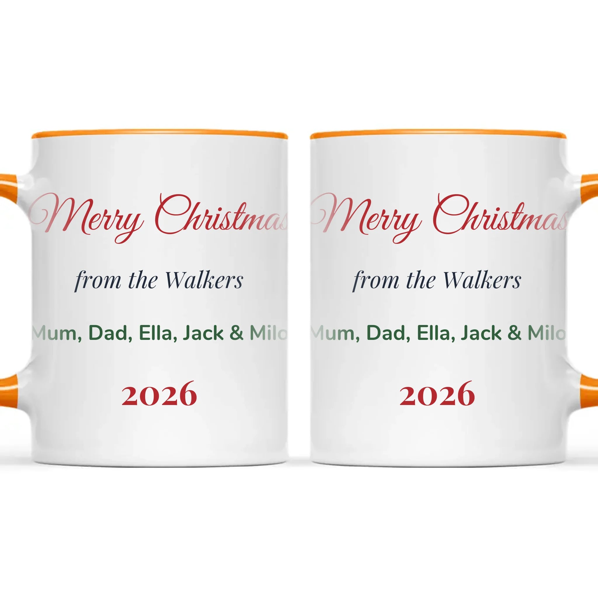 Personalised Christmas Family Names Mug, view 12