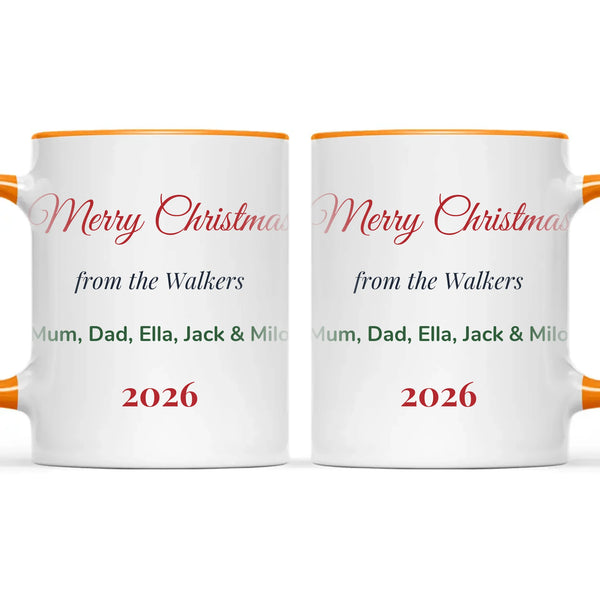 Personalised Christmas Family Names Mug, view 12