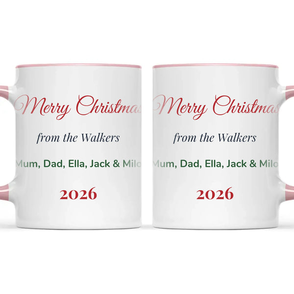 Personalised Christmas Family Names Mug, view 15