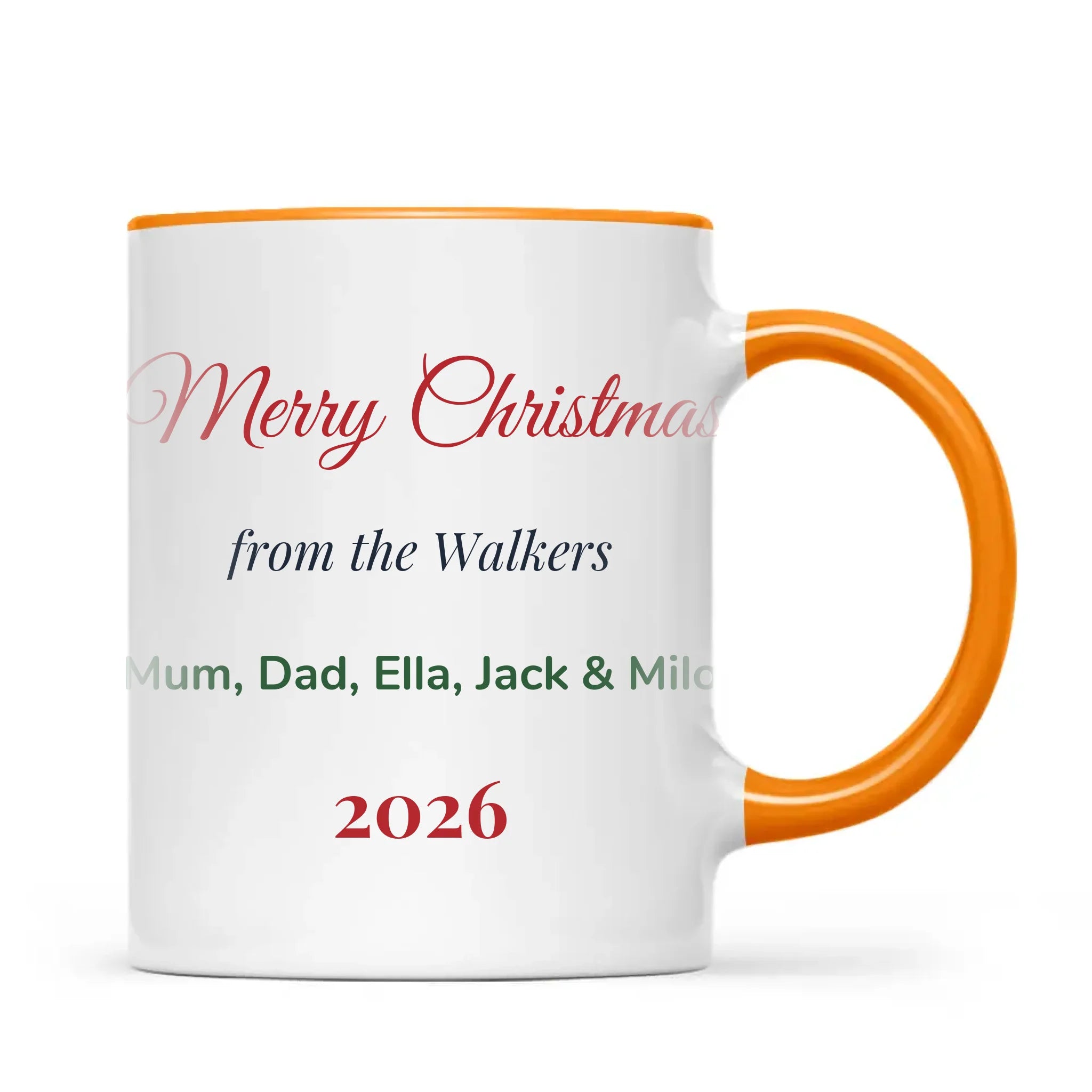 Personalised Christmas Family Names Mug, view 11