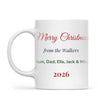 Personalised Christmas Family Names Mug