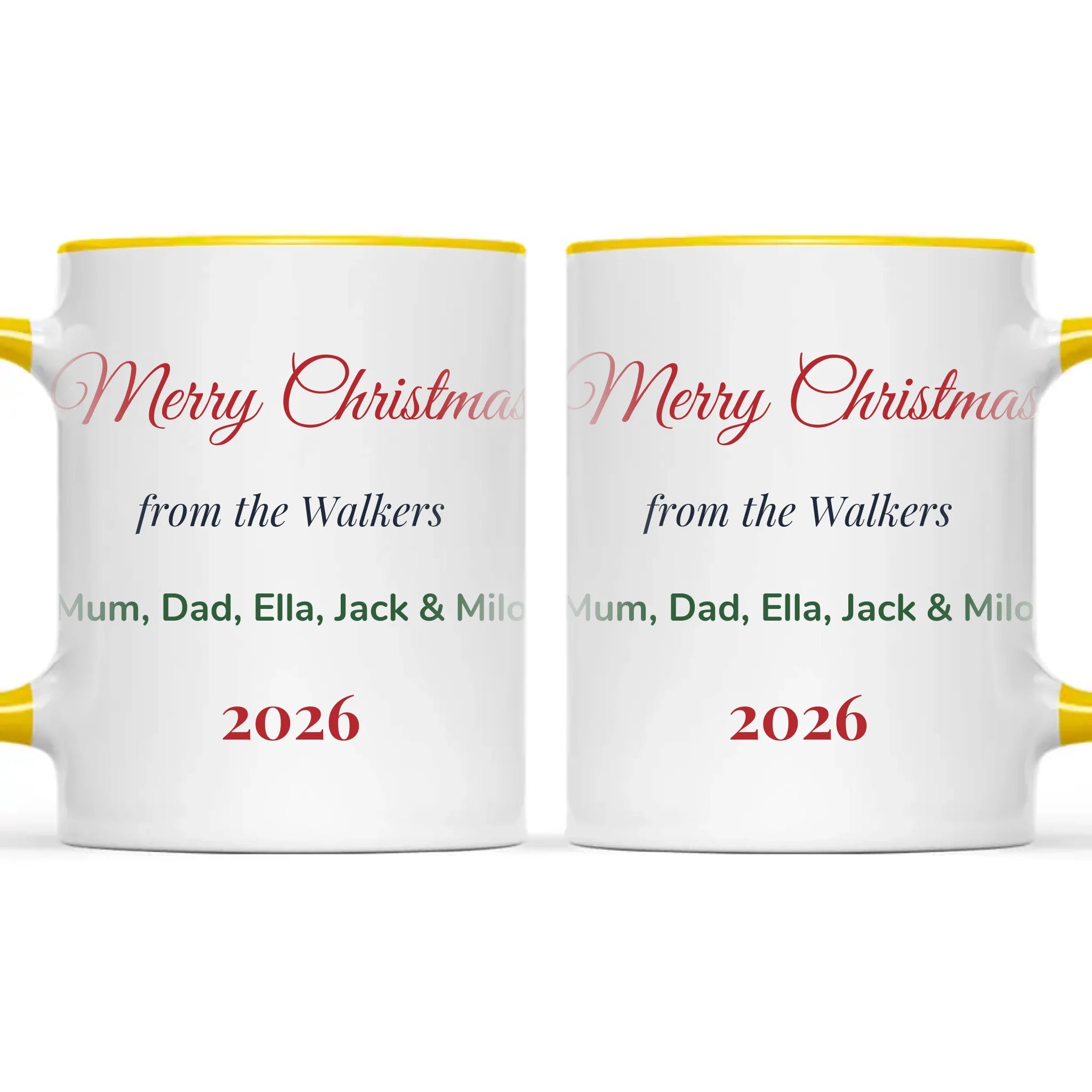 Personalised Christmas Family Names Mug, view 18