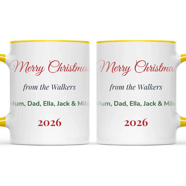 Personalised Christmas Family Names Mug, view 18