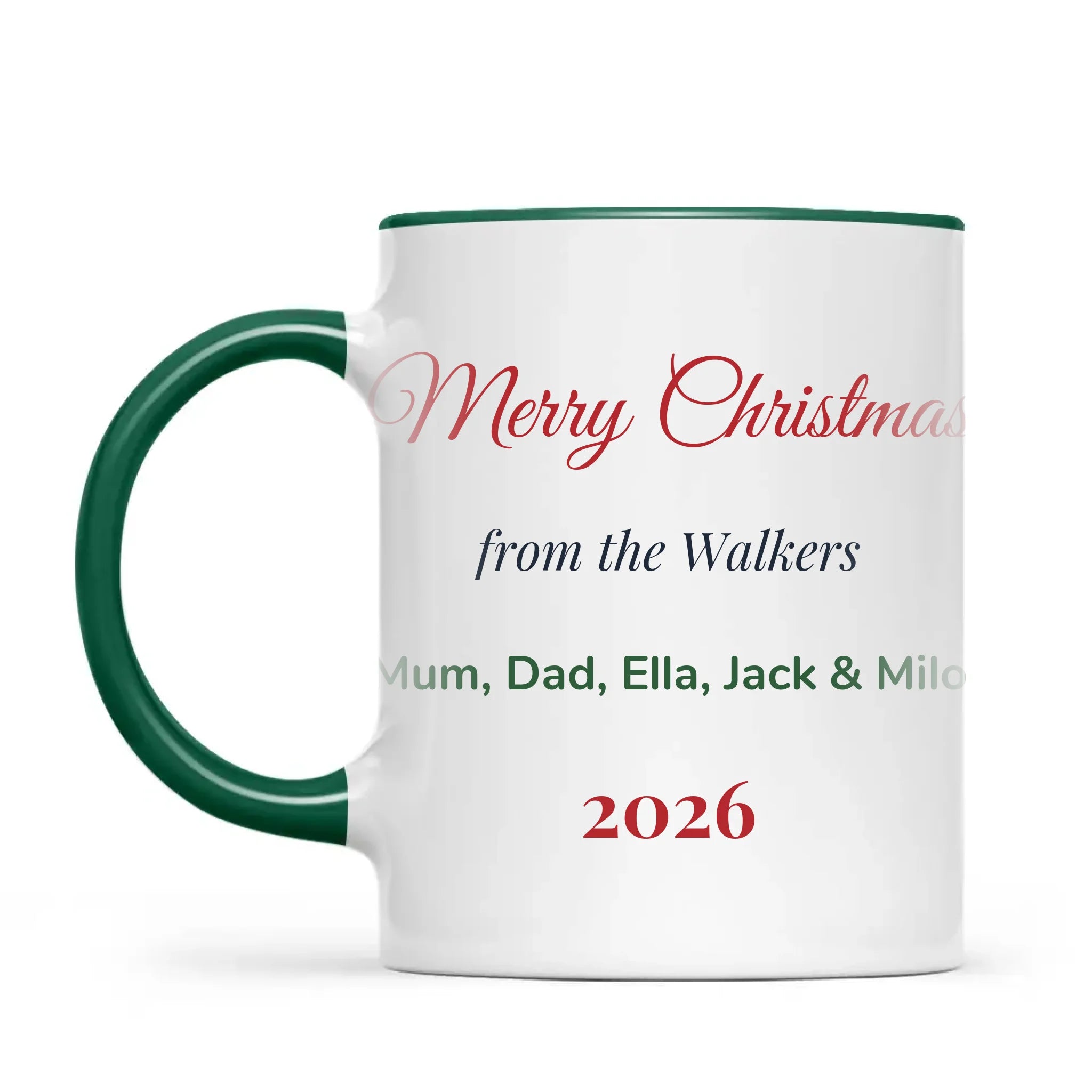 Personalised Christmas Family Names Mug, view 19