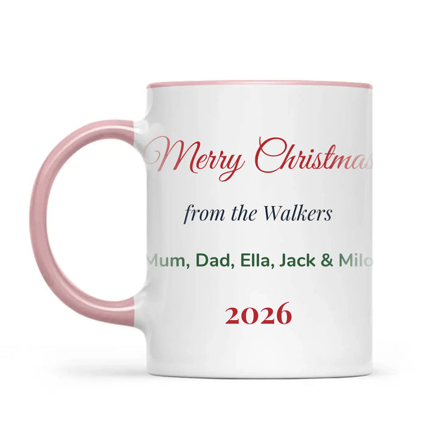 Personalised Christmas Family Names Mug, view 13