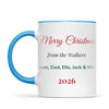 Personalised Christmas Family Names Mug, view 7