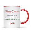 Personalised Christmas Family Names Mug, view 5