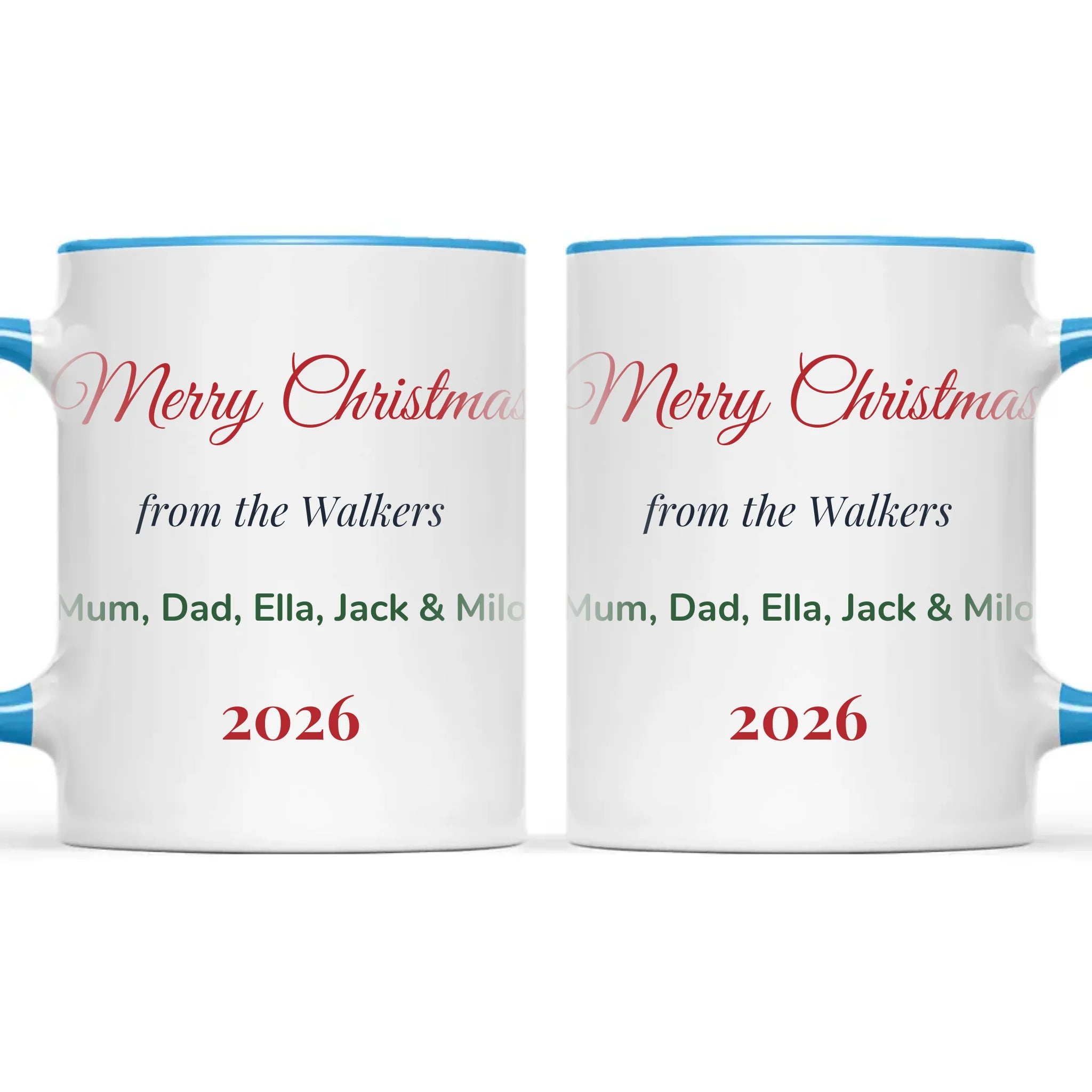 Personalised Christmas Family Names Mug, view 9