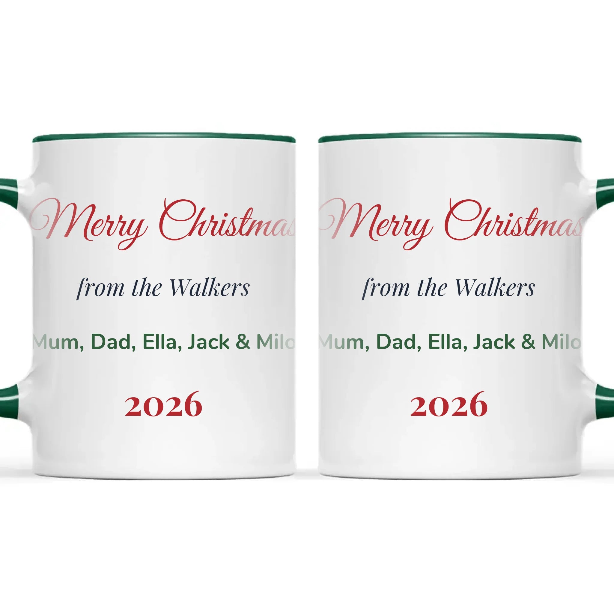 Personalised Christmas Family Names Mug, view 21