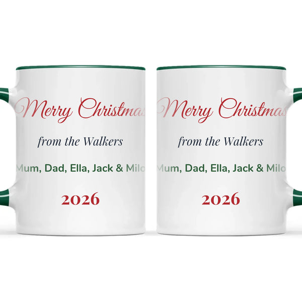 Personalised Christmas Family Names Mug, view 21