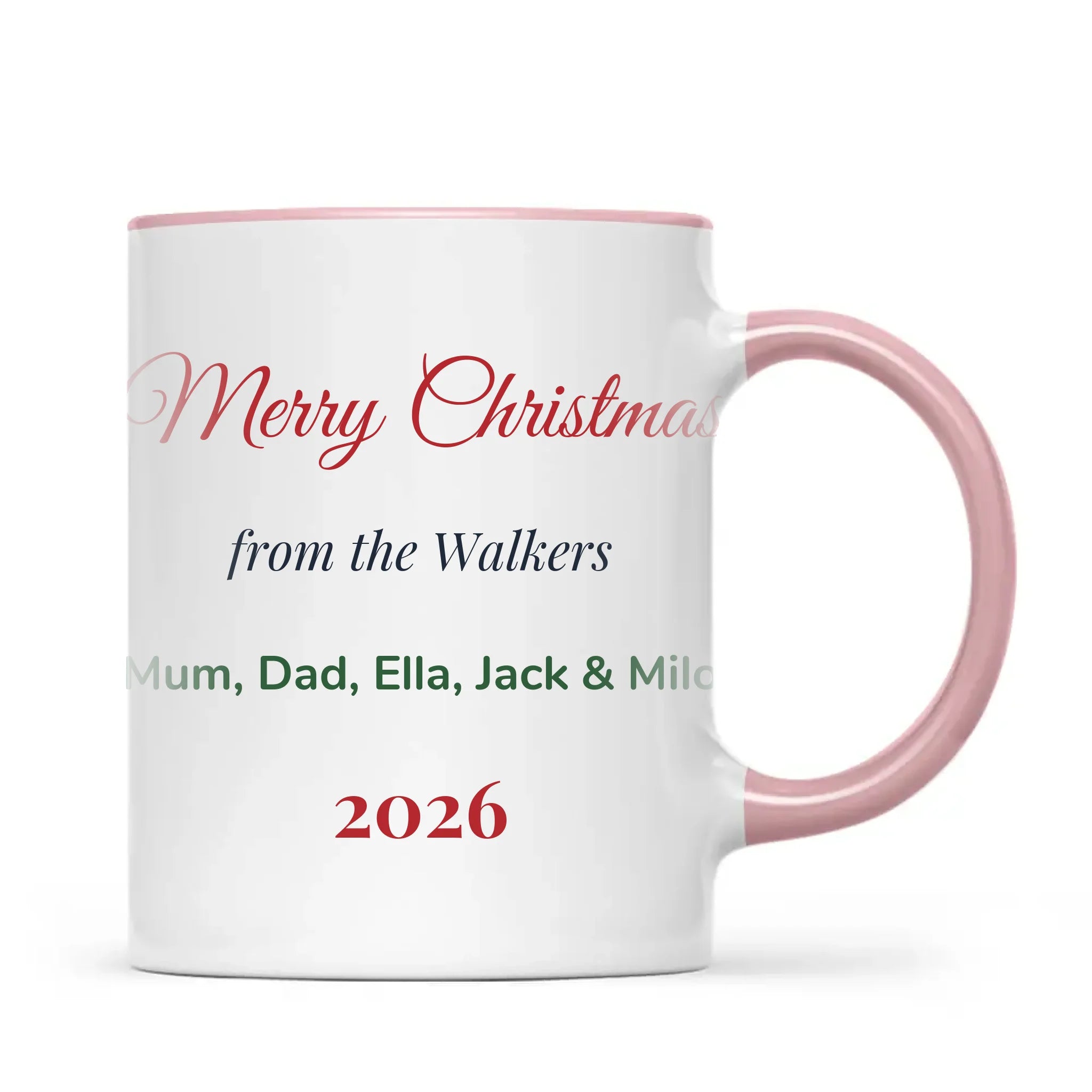 Personalised Christmas Family Names Mug, view 14
