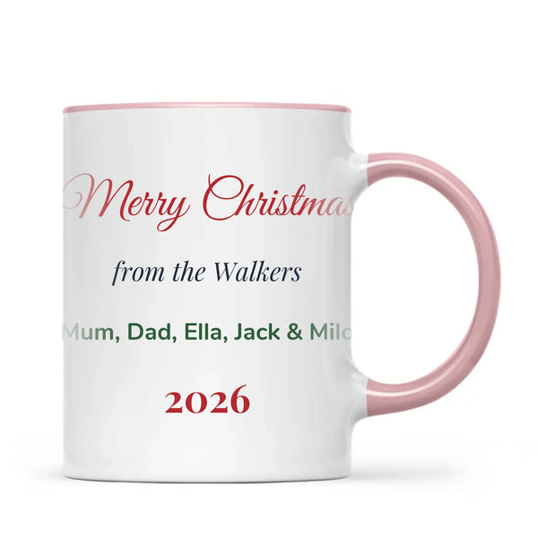 Personalised Christmas Family Names Mug, view 14