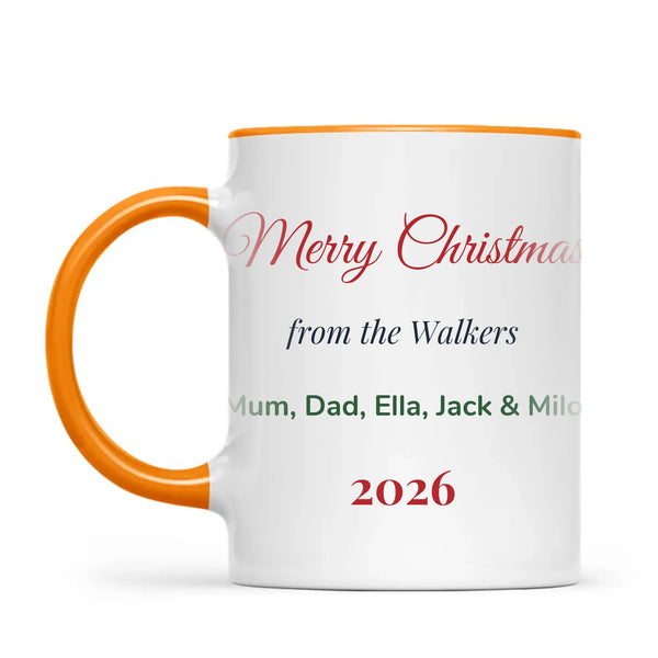 Personalised Christmas Family Names Mug, view 10