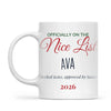 Personalised Nice List Christmas Mug