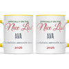 Personalised Nice List Christmas Mug, view 18