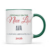 Personalised Nice List Christmas Mug, view 20