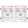 Personalised Nice List Christmas Mug, view 6