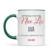 Personalised Nice List Christmas Mug, view 19