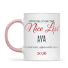 Personalised Nice List Christmas Mug, view 13